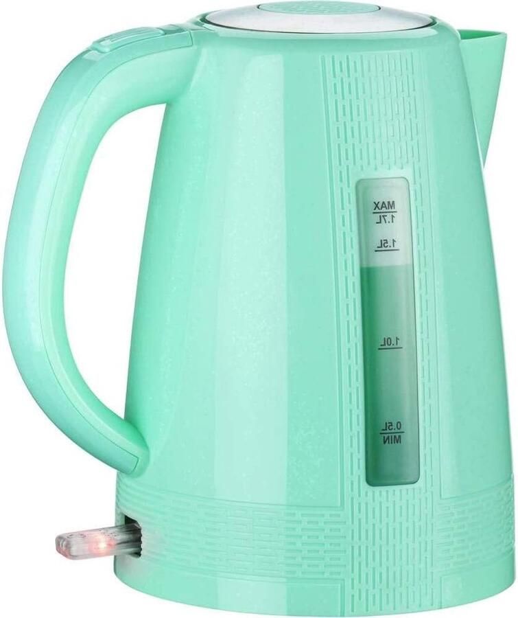 Elektrische Waterkoker Snel Water Koken Keuken Gebruik Draadloos Ontwerp 1.7 Liter Mintgroen