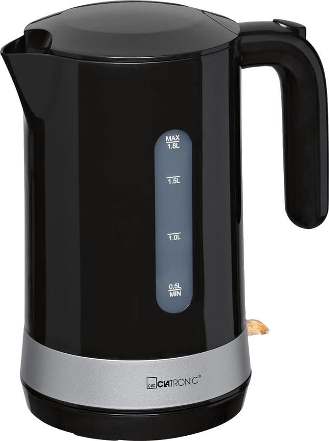 Elektrische Waterkoker Snel Water Koken Koffie Thee Automatische Uitschakeling 1.8 Liter Zwart Zilver