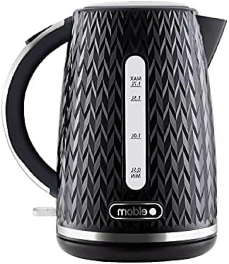 Elektrische Waterkoker Snel Water Koken Koffie Thee Maken Origineel Design 17 Liter Zwart