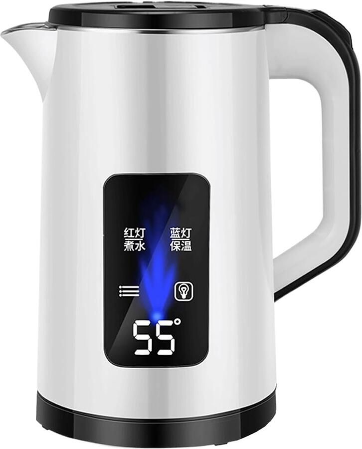 Elektrische waterkoker Snelkokende boiler Familie bijeenkomsten Houdt temperatuur uren 28.5 x 22.6 x 20.1 cm Wit