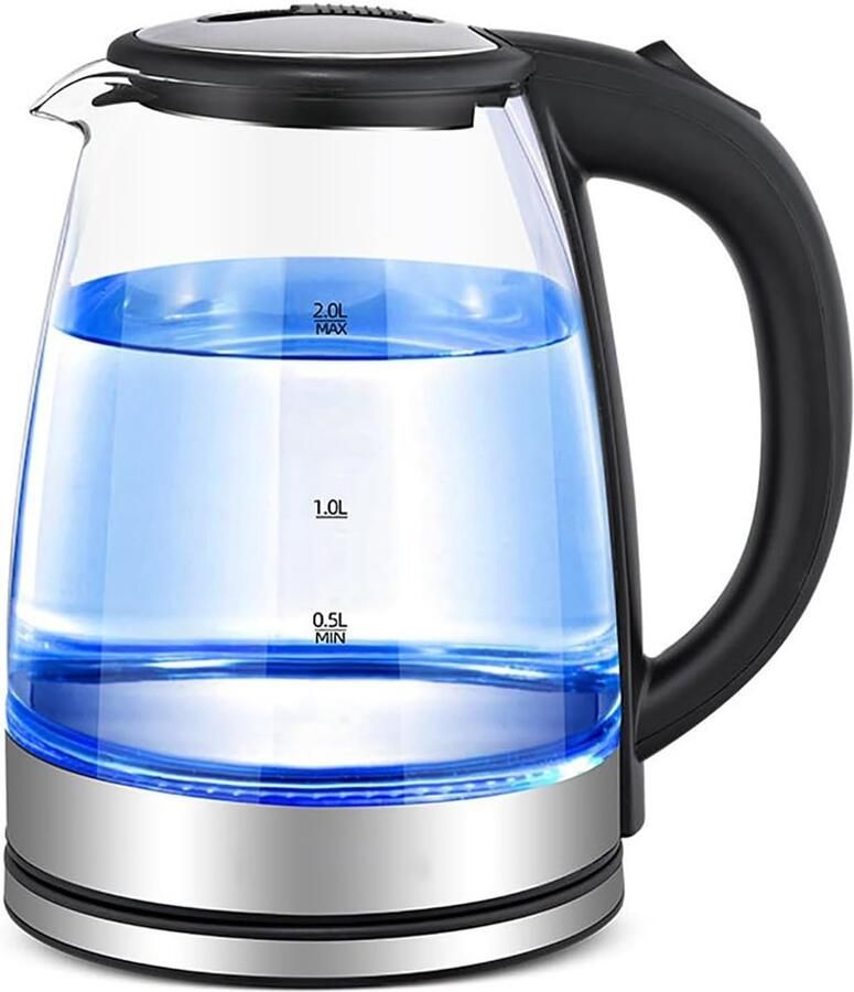 Elektrische Waterkoker Snelkoker Boiler Snel Water Koken Automatische Uitschakeling 2 Liter Transparant