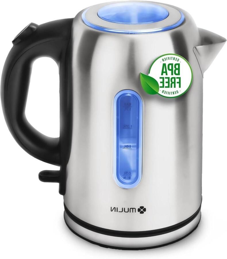 Elektrische Waterkoker Snelkoker Ketel Warme Dranken Bereiden Snelkookfunctie 2200W 17 Liter Zilver