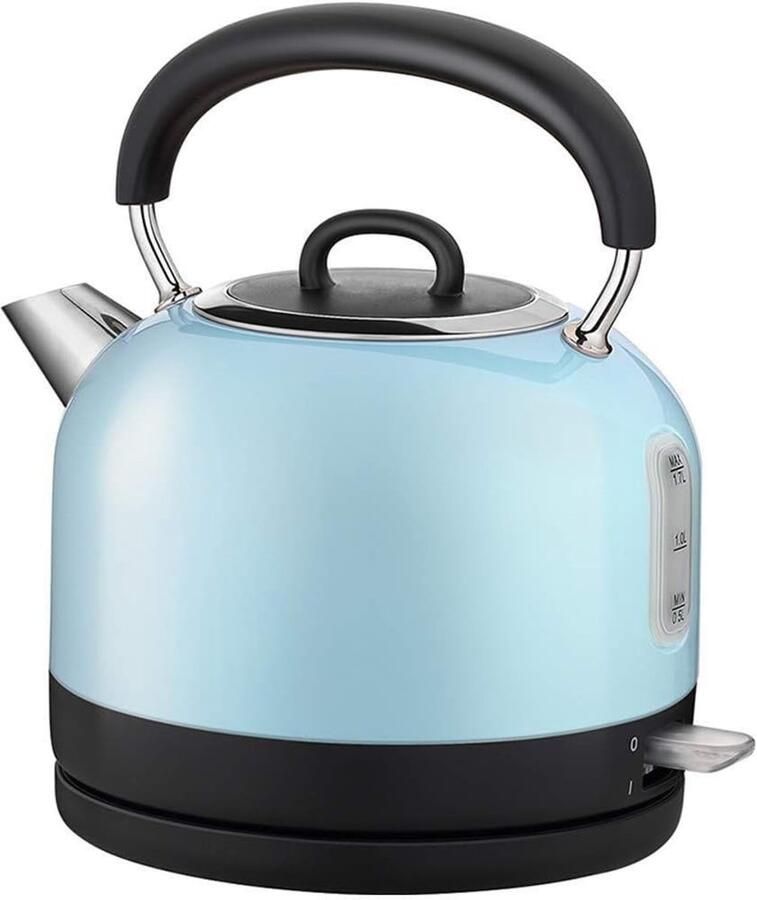 Elektrische Waterkoker Snelkoker RVS Snel Water Koken 360 Graden Basis 17 Liter Blauw