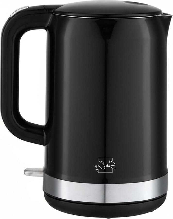Elektrische Waterkoker Snelkoker Snel Water Koken Dubbelwandig Roestvrij Staal 17 Liter Zwart