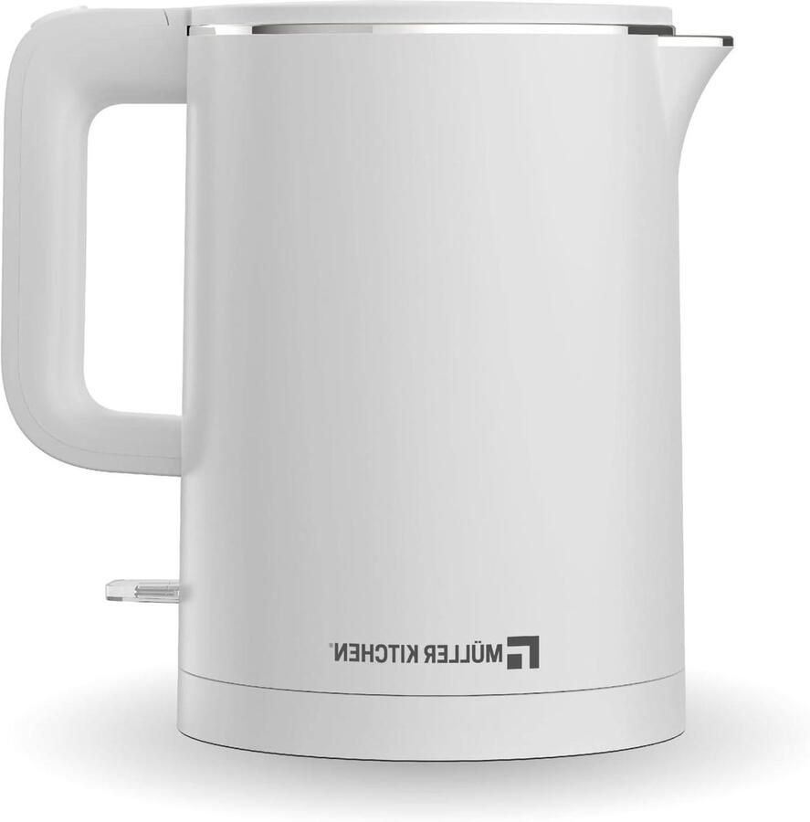 Elektrische waterkoker Snelkoker Water koken Dubbelwandig ontwerp 1 Liter Wit