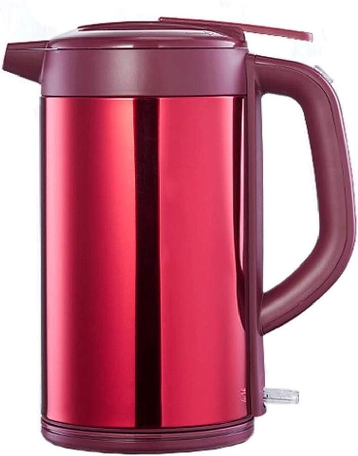 Elektrische Waterkoker Snelkook Theekan Kantoor Keuken Automatische Uitschakeling 1.8 Liter Capaciteit Rood