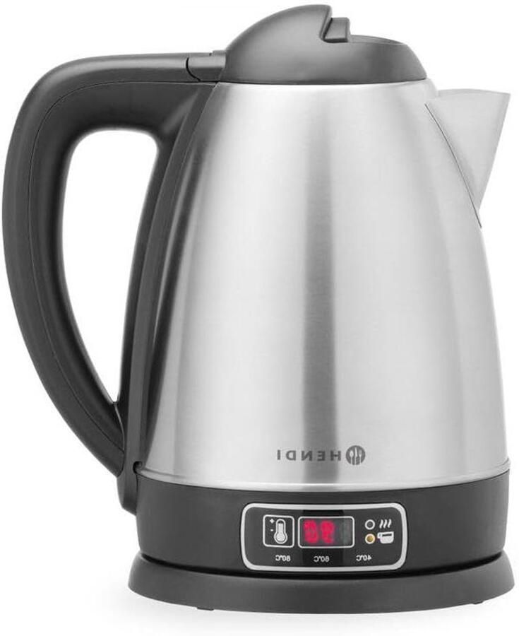 Elektrische Waterkoker Temperatuurregeling Dranken Bereiden Instelbare Temperaturen 1.8 Liter Zilver