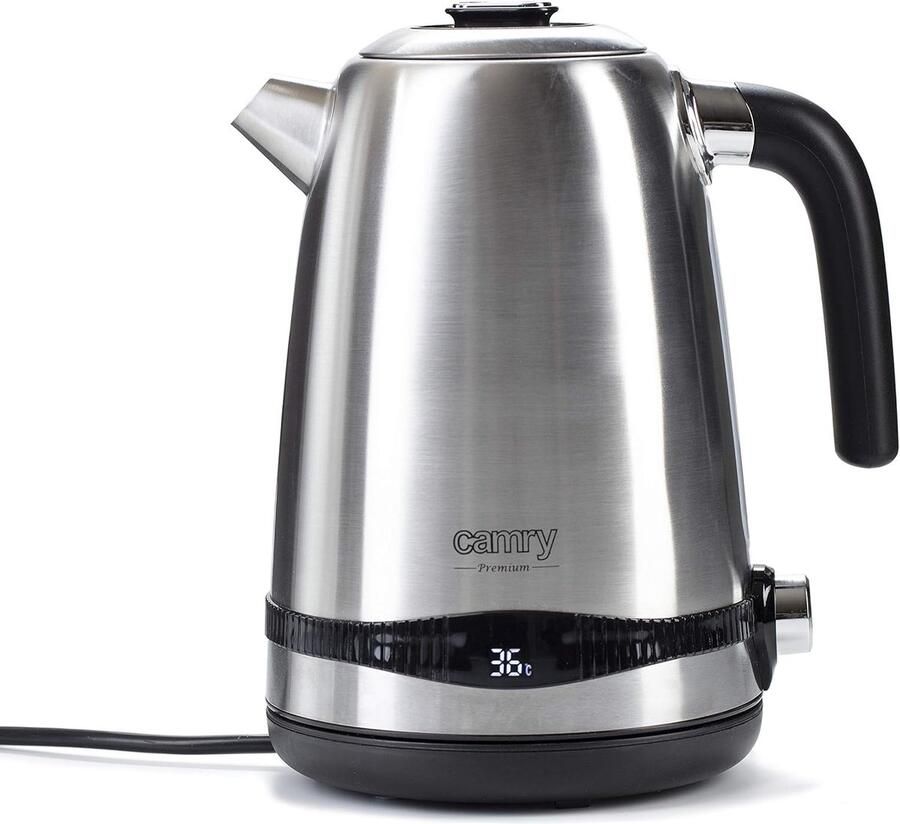 Elektrische Waterkoker Temperatuurregeling Ketel Thee Koffie Maken Instelbare Temperatuur 17 Liter Zilver