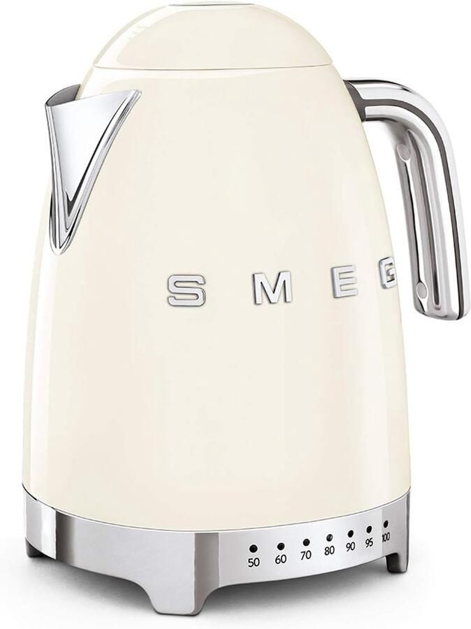 Elektrische Waterkoker Temperatuurregeling Koker Thee Zetten 7 Temperatuurstanden 1.7 Liter Romig