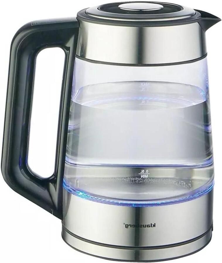 Elektrische Waterkoker Temperatuurregeling Thee en Koffie RGB LED Verlichting 1.7 Liter Zwart