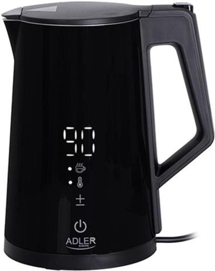 Elektrische waterkoker Temperatuurregeling water Thee en koffie zetten Instelbare temperatuur 17 Liter Zwart