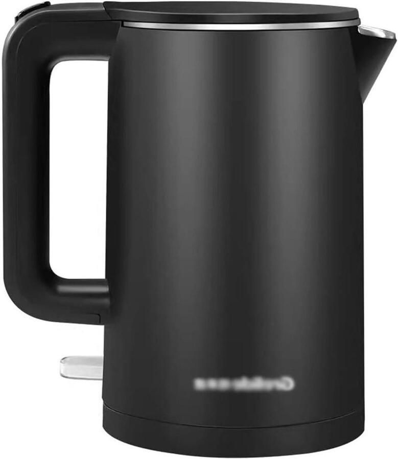 Elektrische Waterkoker Thee Caraf Snel Water Koken Dubbele Isolatie 1 Liter Zwart