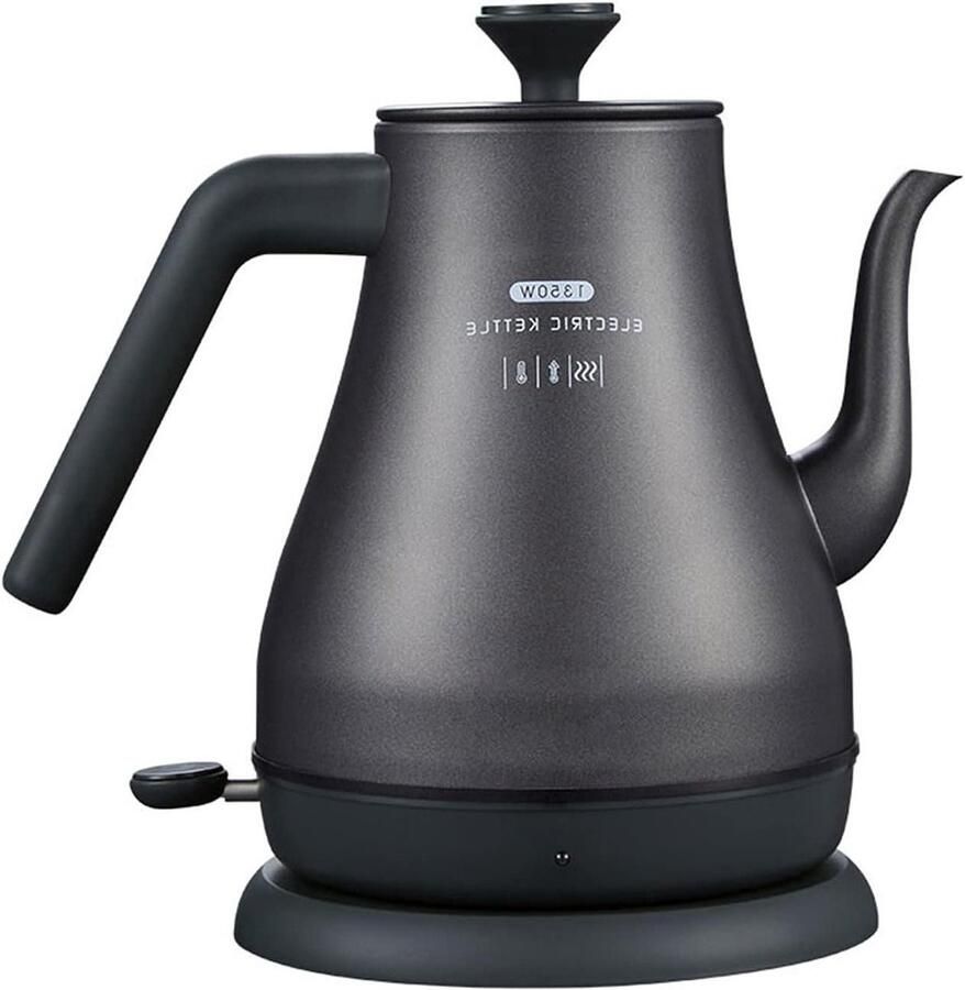 Elektrische Waterkoker Thee Ketel Snel Water Koken Automatische Uitschakeling 1 Liter Zwart