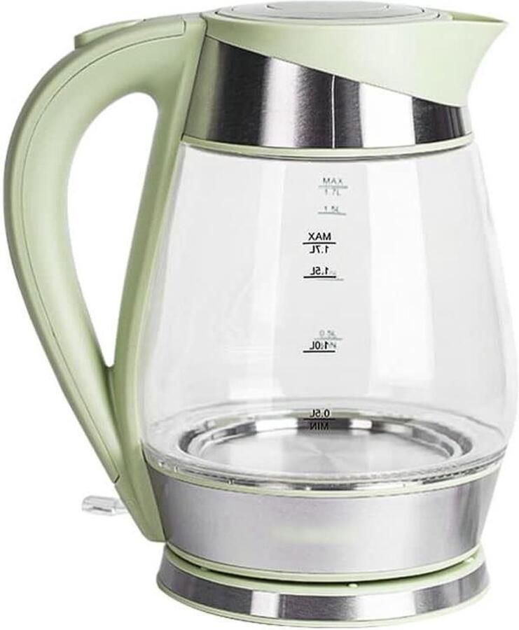 Elektrische Waterkoker Thee Ketel Snel Water Koken Automatische Uitschakeling 1.7 Liter Groen