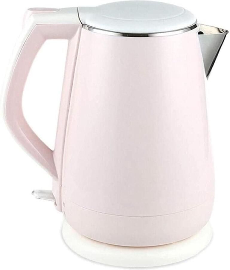 Elektrische Waterkoker Thee Ketel Water Koken Dubbele Muur 15 Liter Roze