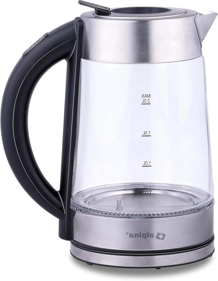 Elektrische Waterkoker Thee Ketel Water Verwarmen Temperatuur Instelbaar 2 Liter Glas RVS