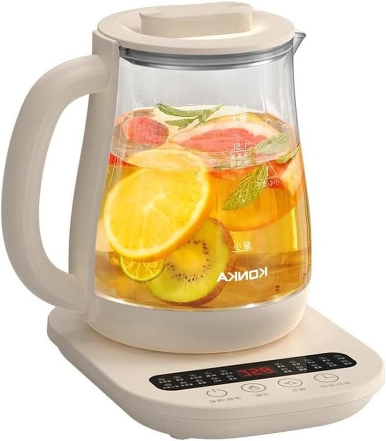 Elektrische Waterkoker Thee Maker Dranken Bereiden Precisie Temperatuurregeling 1.8 Liter Transparant