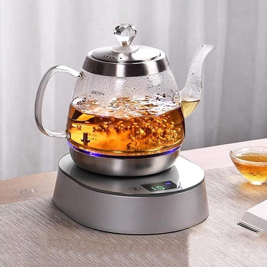 Elektrische Waterkoker Thee Waterkoker Snel Water Koken Instelbare Temperatuur 1L 1000W Glas
