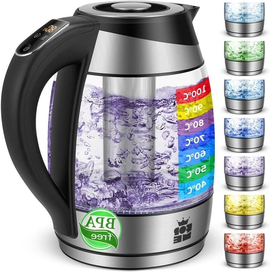 Elektrische Waterkoker Thee Waterkoker Water Verwarmen Temperatuurregeling 18 Liter Glas