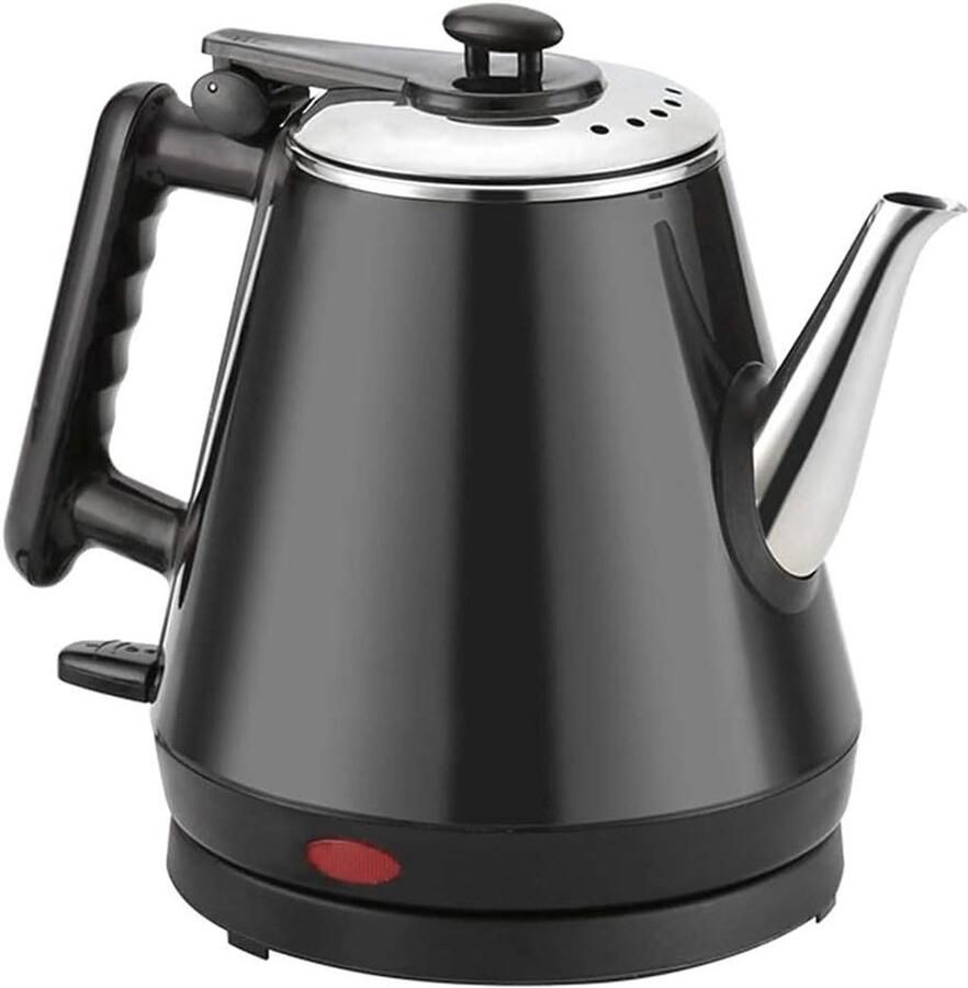 Elektrische Waterkoker Theeketel Boiler Snel Water Koken Dubbele Anti-Scald Isolatie 1.2L Zwart