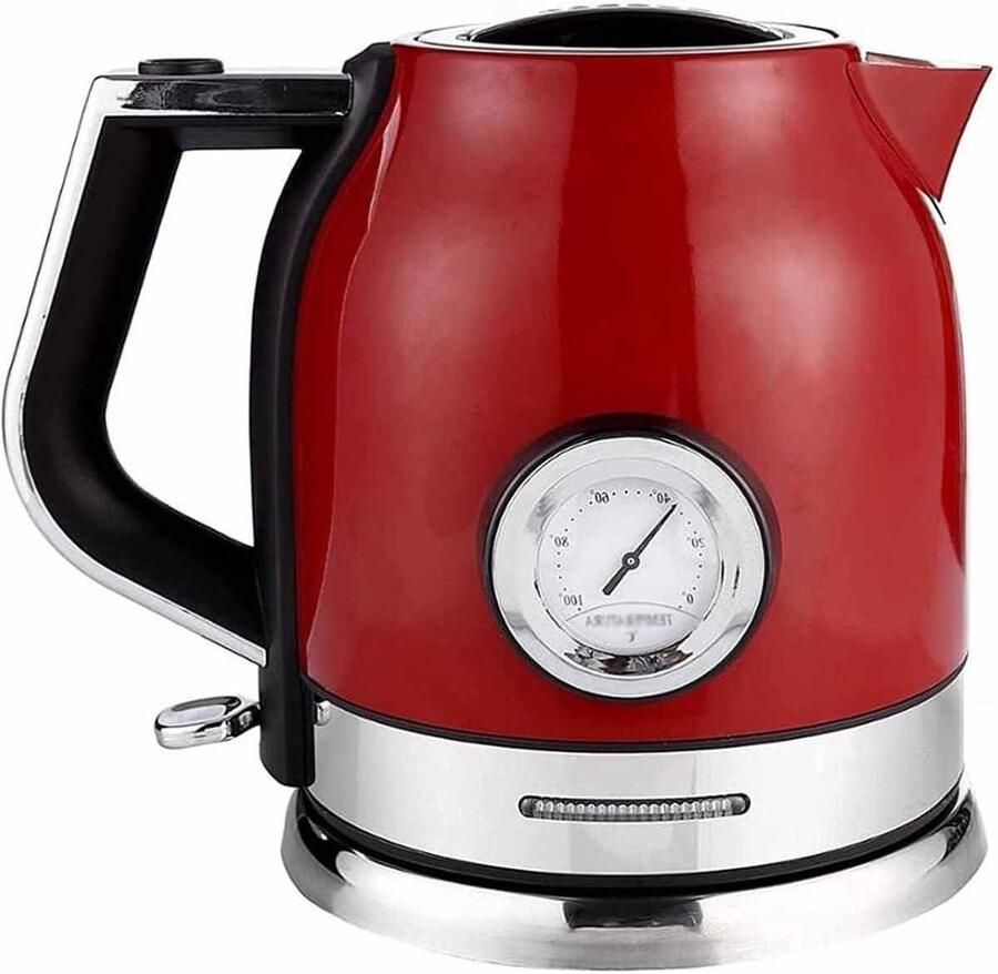 Elektrische Waterkoker Theeketel Rood Snel Water Koken Automatische Afsluiting 18 Liter Rood