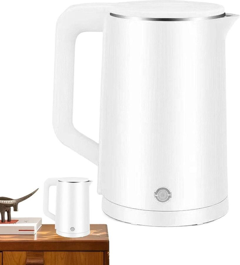 Elektrische Waterkoker Theeketel Snel Water Koken Temperatuurregeling 2.3L Wit