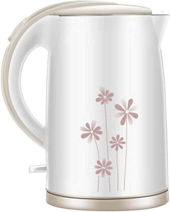Elektrische Waterkoker Theeketel Warm Water Snel Water Koken Dubbelwandige Isolatie 7 Liter Zilver