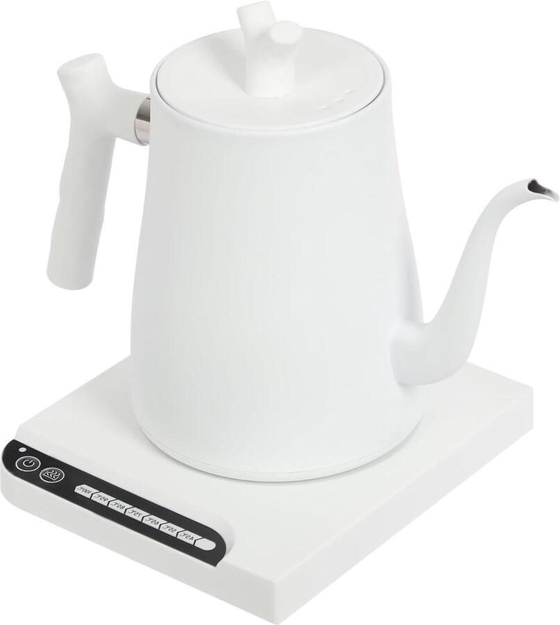 Elektrische waterkoker Theeketel warmhoudfunctie Dranken bereiden Zeven temperatuurstanden 1 liter Wit