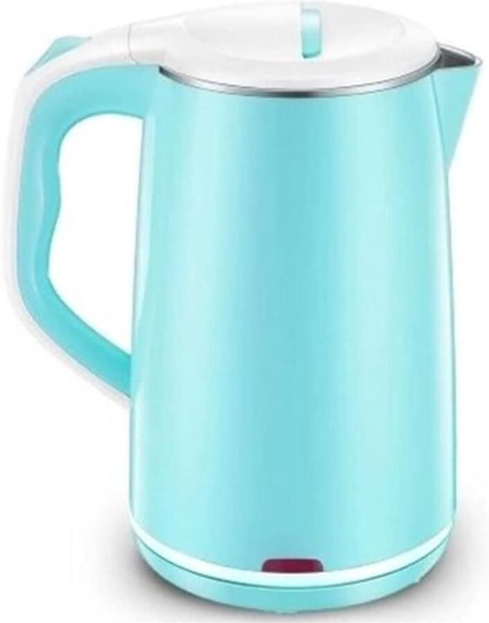 Elektrische Waterkoker Theeketel Warmwaterketel Snel Water Koken Dubbelwandig Roestvrij Staal 2L Blauw
