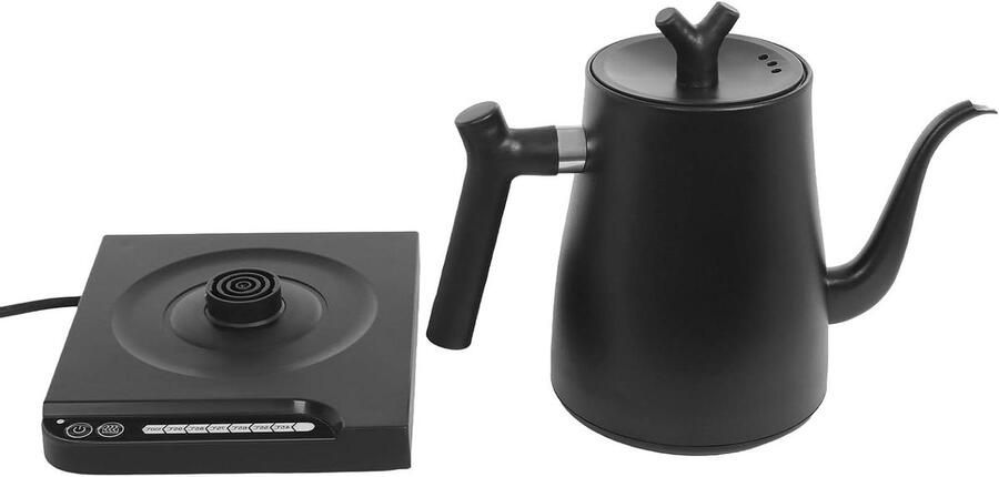 Elektrische Waterkoker Theeketel Zwanenhals Warme Dranken Maken Intelligente Temperatuurregeling 1 Liter Zwart