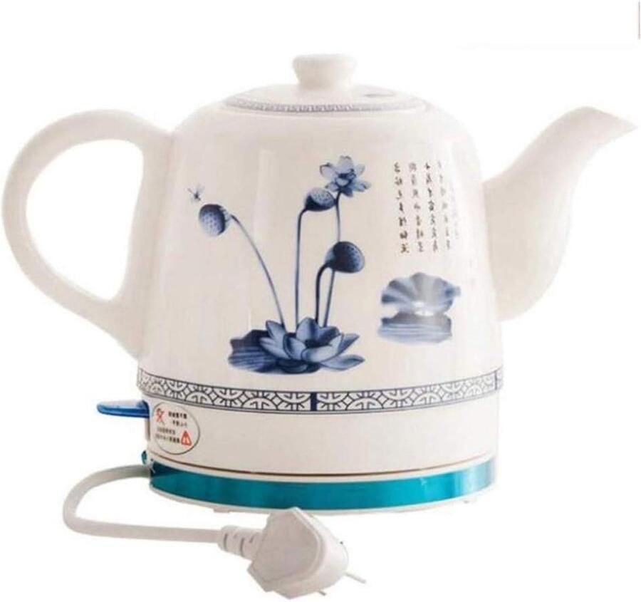 Elektrische Waterkoker Theepot Samovar Snel Water Koken Keramisch Hittebehoud 1 Liter Wit