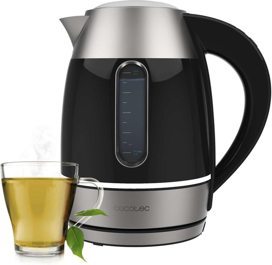 Elektrische Waterkoker Thermoskoker Snelkoker Thee Koffie Zetten Instelbare Temperatuur 1.7 Liter 2200W Zwart