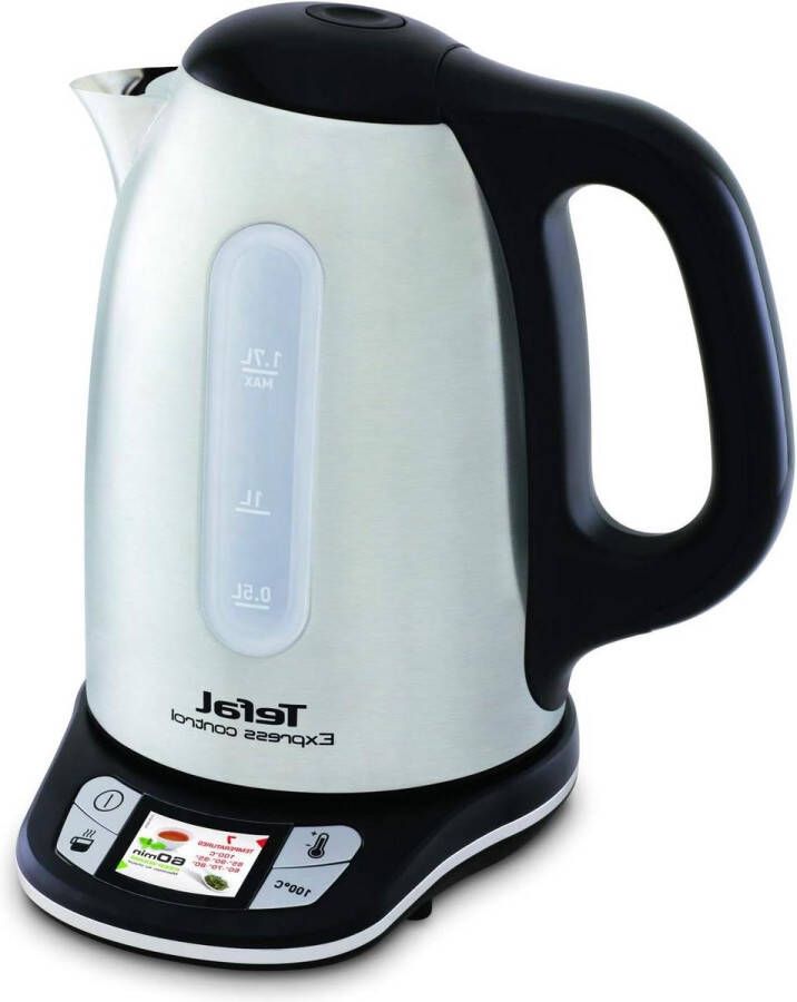 Elektrische waterkoker van roestvrij staal 17 l 2400 W 7 temperaturen instelbaar digitaal scherm warm houden 60 minuten Express Control KI240D10