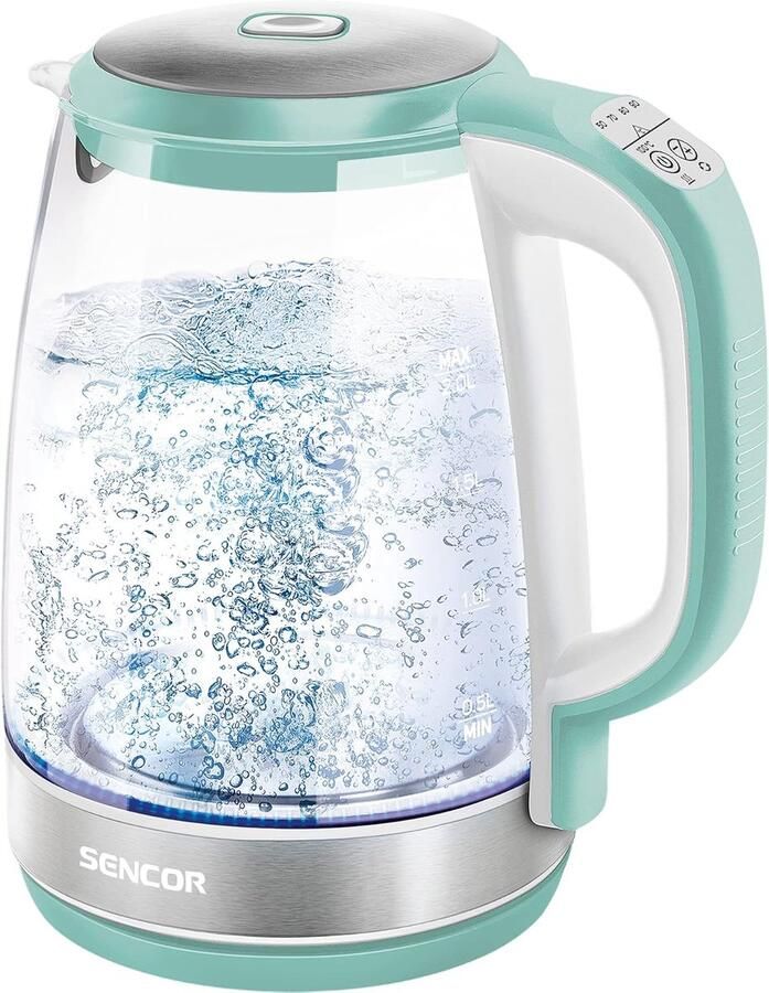 Elektrische Waterkoker Variabele Temperatuur Dranken Bereiden Temperatuur Behoud 2 Liter Turkoois
