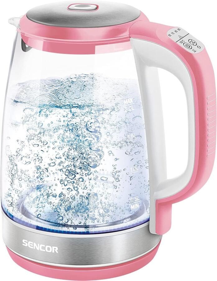 Elektrische Waterkoker Variabele Temperatuur Thee en Koffie Zetten Temperatuur Behoudfunctie 2 Liter Rood