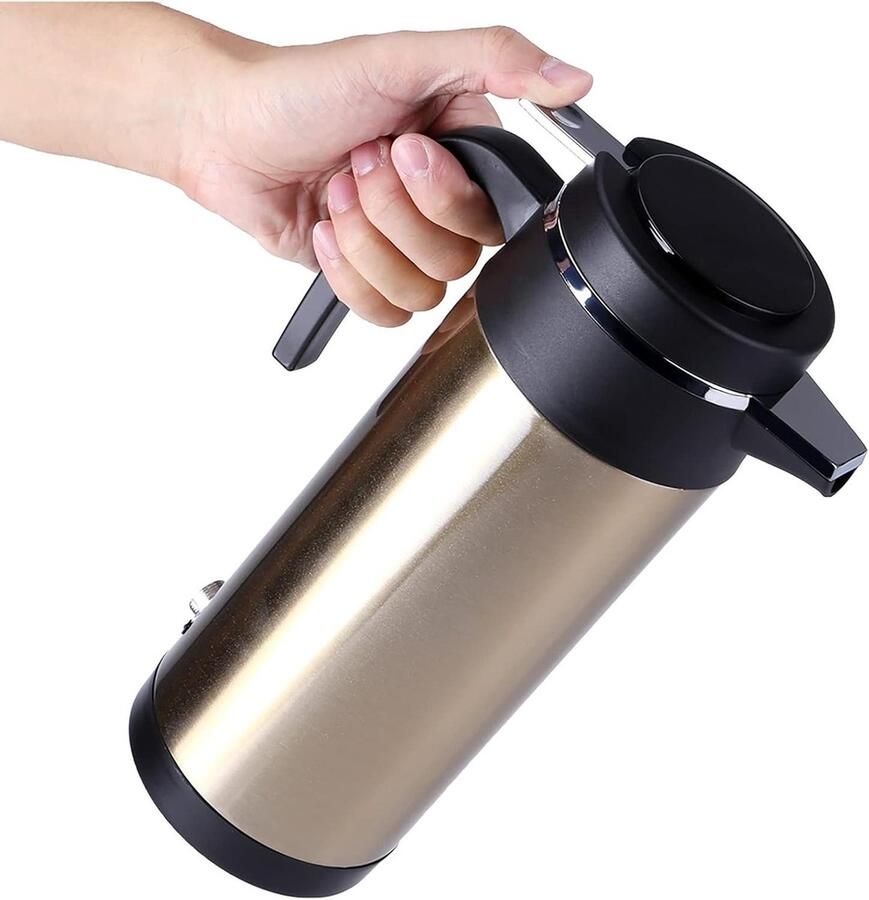 Elektrische Waterkoker Verwarmingsbeker Reizen in Auto Automatische Uitschakeling 850 ml Zilver