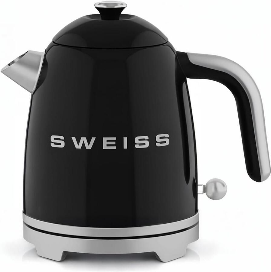 Elektrische Waterkoker Vintage Design RVS 1 Liter Snel Koken 1000W