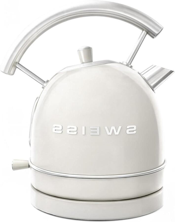 Elektrische Waterkoker Vintage Ketel Snel Water Koken Automatische Uitschakeling 18 Liter Beige