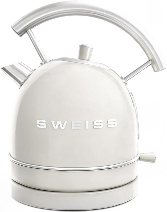 Elektrische Waterkoker Vintage Koker Snel Water Koken Automatische Uitschakeling 18 Liter Beige