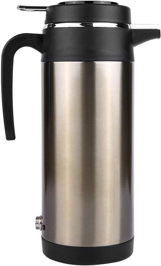 Elektrische Waterkoker voor Auto en Vrachtwagen 12V 24V RVS Thermosfles 1200ml