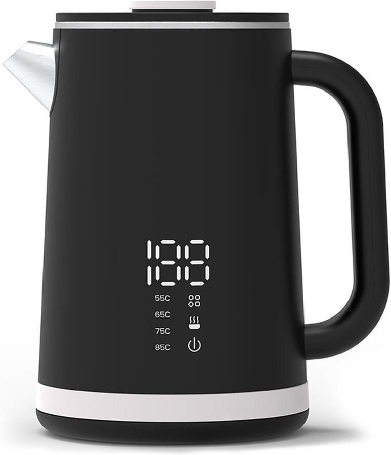 Elektrische waterkoker voor thuisgebruik constante temperatuur met digitale weergave 304 roestvrij staal geïntegreerde elektrische waterkoker 1 6L grote capaciteit 1500W stijl 4