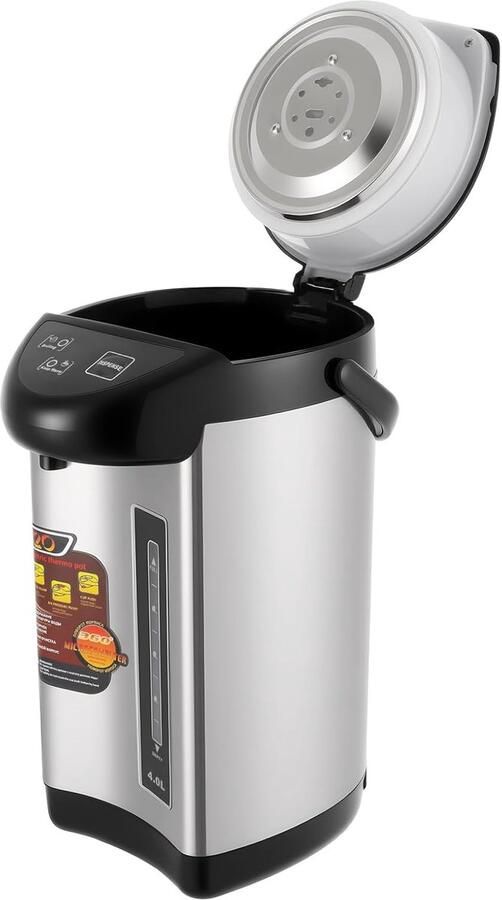 Elektrische Waterkoker Warmwaterdispenser Snel Water Verwarmen 4L Grote Capaciteit 750W Zwart