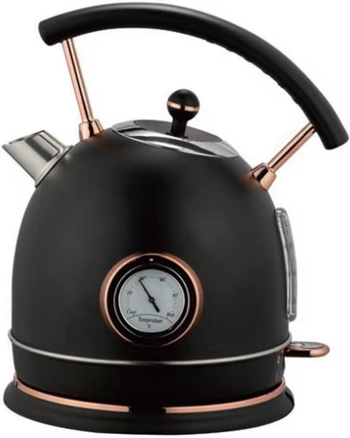 Elektrische waterkoker Warmwaterketel Thee en koffie Met thermometer 18 liter capaciteit Zwart