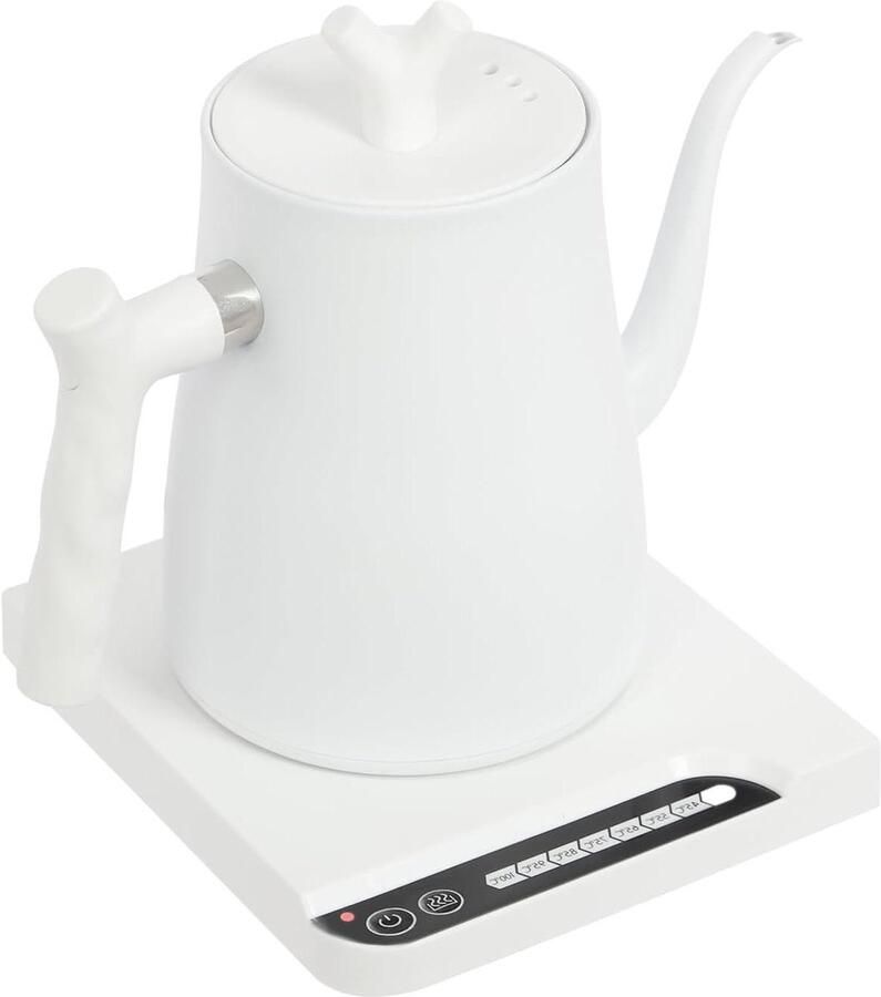 Elektrische Waterkoker Stalen Ketel Warme Dranken Maken Instelbare Temperatuur 1 Liter Wit