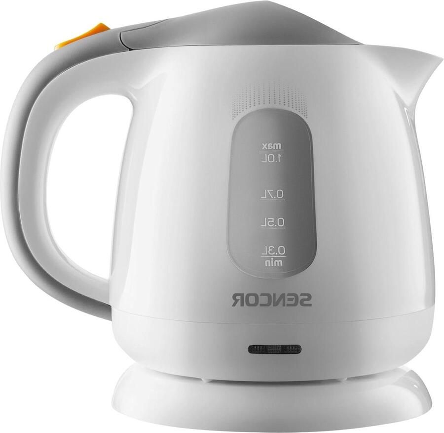 Elektrische Waterkoker Waterketel Snel Water Koken Dubbelzijdig Waterpeil 1 Liter Wit