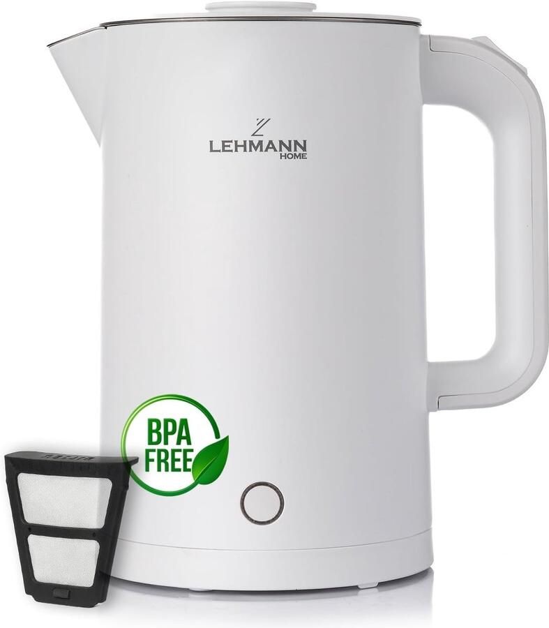 Elektrische Waterkoker Wit 1 7L Inhoud 2200W Vermogen Voor Thee en Koffie