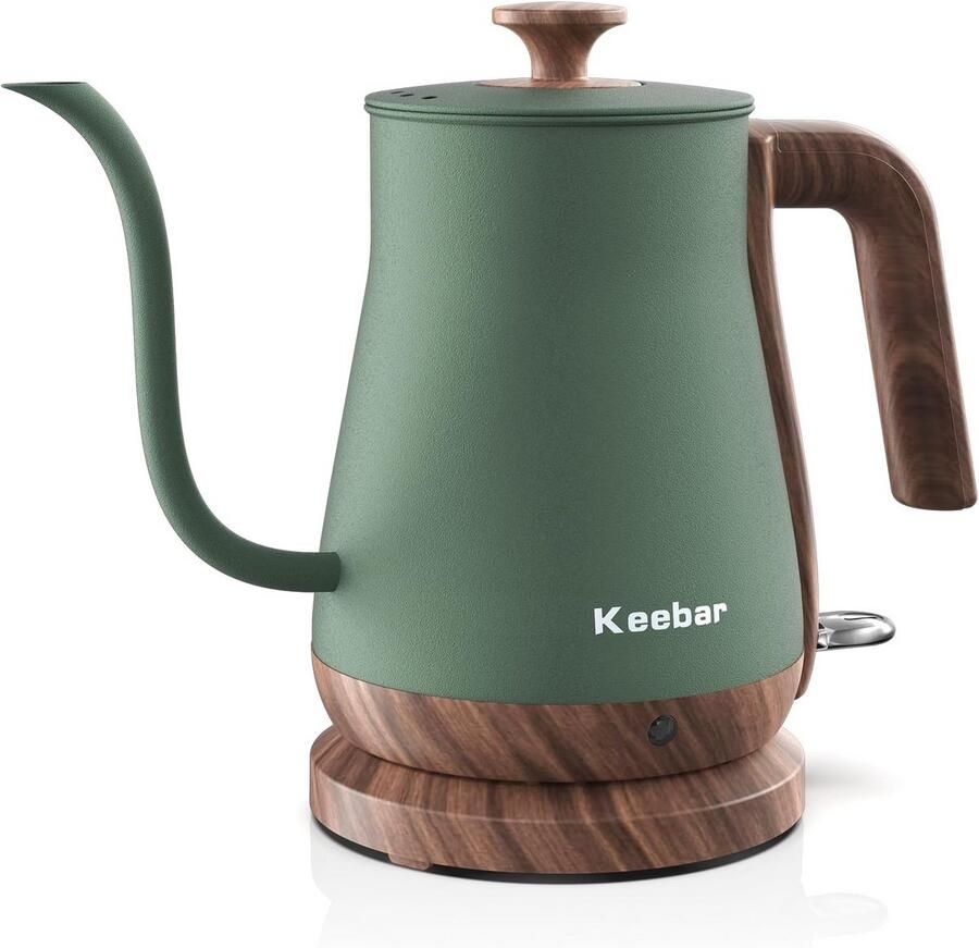 Elektrische waterkoker Zwanenhals ketel Koffie en thee Automatische uitschakeling 08 liter Matcha groen