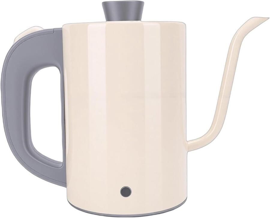 Elektrische Waterkoker Zwanenhals Ketel Koffie en Thee Nauwkeurige Temperatuur 800 Ml Zilver