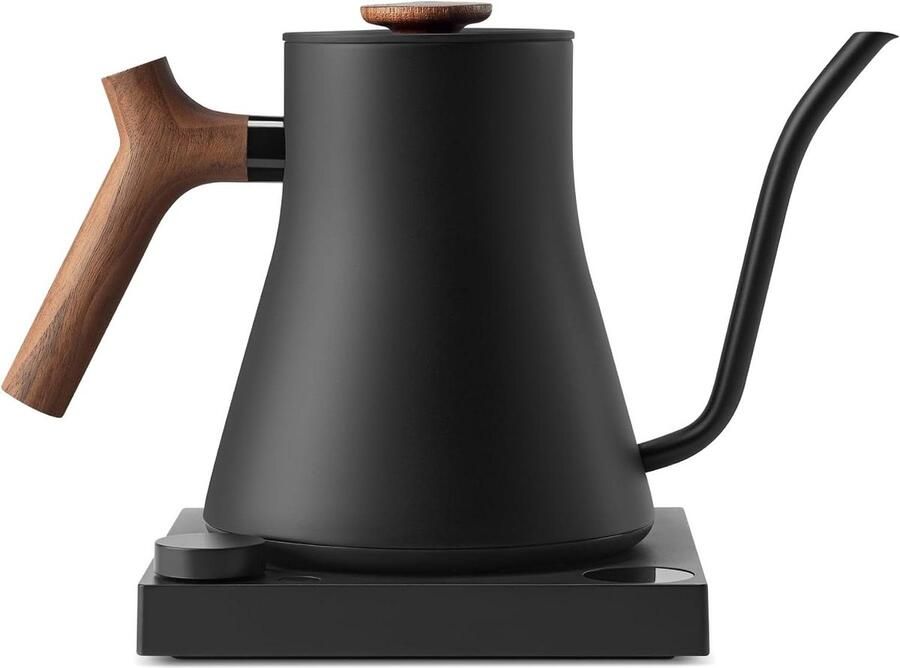 Elektrische Waterkoker Zwanenhals Ketel Koffie Thee Zetten Nauwkeurige Temperatuurregeling 09 Liter Mat Zwart