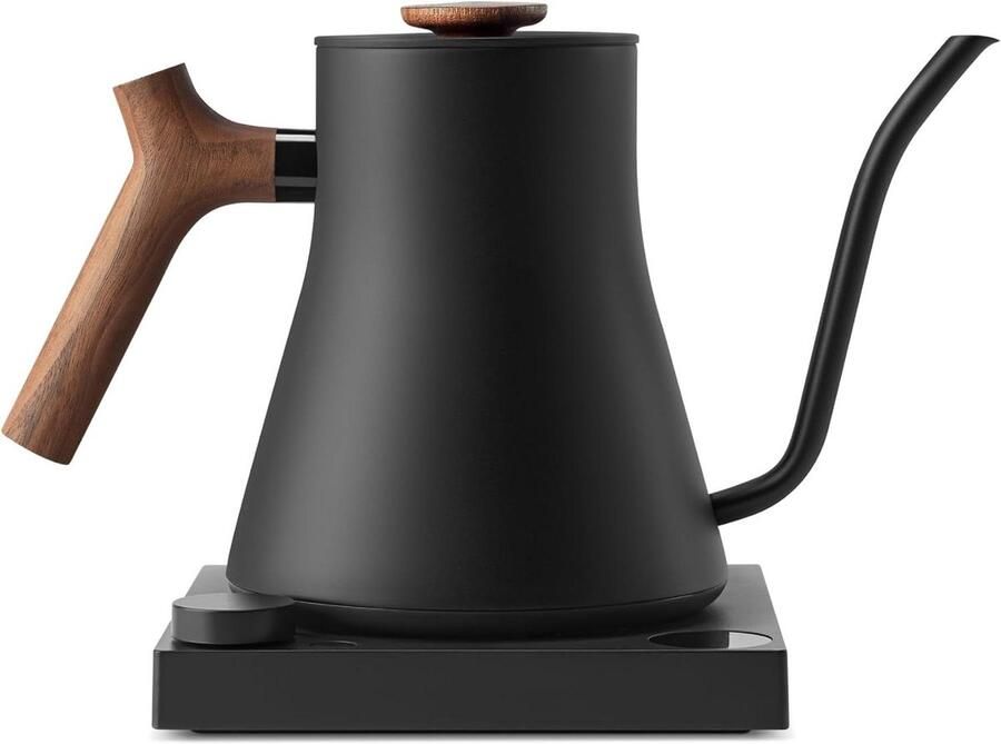 Elektrische Waterkoker Zwanenhals Ketel Nauwkeurig Koffie Zetten Geïntegreerde Stopwatch 09 Liter Mat Zwart